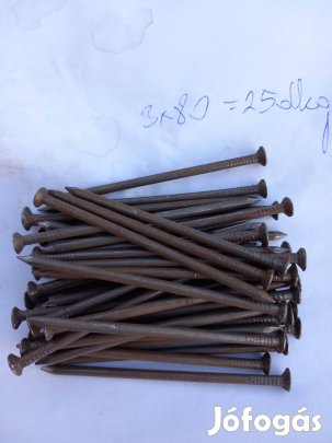 Fel nem használt huzalszeg 3x8cm 25dkg és 2x5cm 40dkg