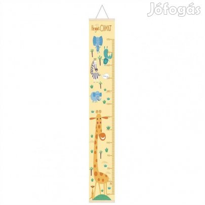 Felfüggeszthető vászon magasságmérő - Zsiráf, elefánt,