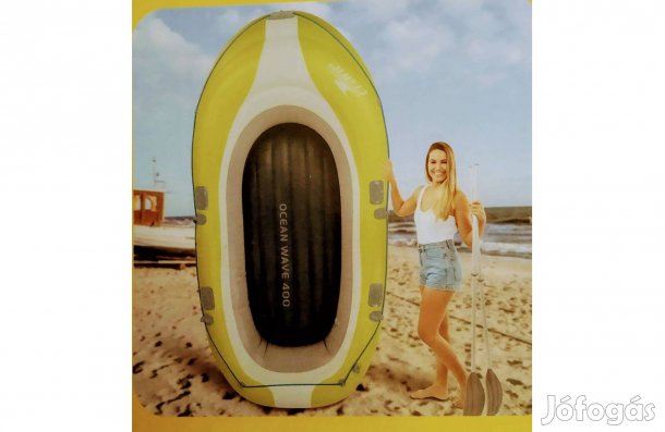 Felfujható Gumicsónak ,olaj és tenger víz álló eredeti dobozában 285cM