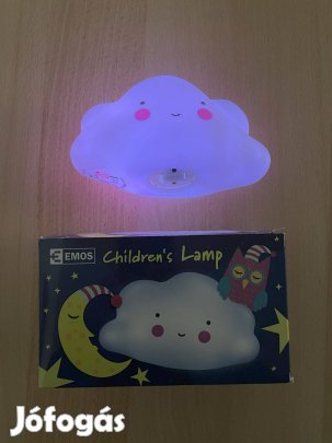 Felhő alakú elemes gyerek éjjeli fény (éjjeli lámpa)
