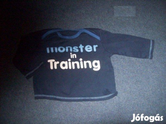 Feliratos és kék hosszú ujjú felső 6-9 hó (méret 74)