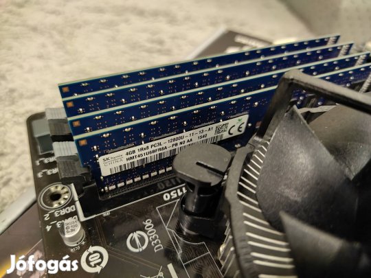 Félkonfig i5-4400, 16GB DDR3 RAM, Gigabyte B85M alaplap