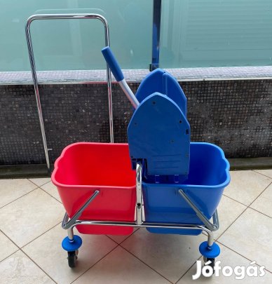 Felmosókocsi takarítókocsi kétvödrös