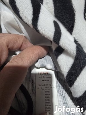 Felnőtt zebra poncsó jelmez