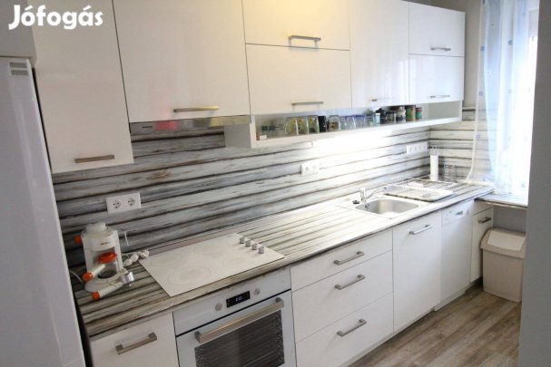 Felsővárosban 1. emeleti am. nappali + 3 szobás lakás dupla garázzsal