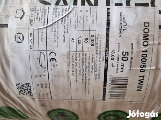 Felújításból megmaradt üveggyapot szigetelés eladó Szolnokon 