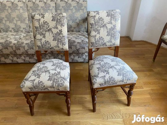 Felújított, antik, kárpitozott szék