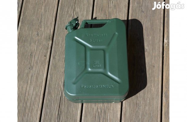 Fém 5 literes benzines kanna Trabant Tramp katonai MZ ETZ eredeti NVA