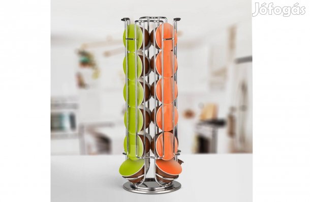 Fém Króm kávékapszula tartó - 24 db Dolce Gusto kapszulához