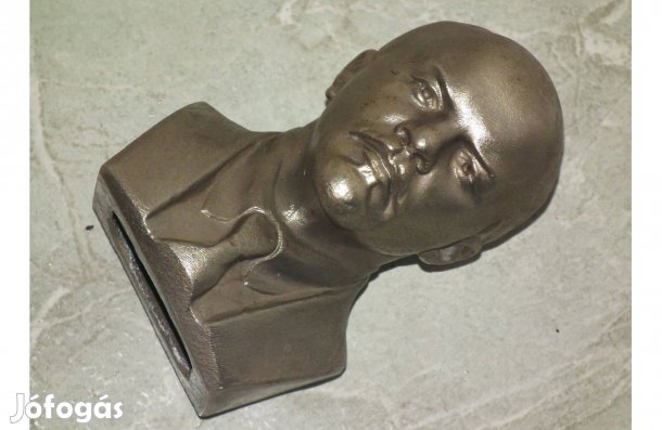 Fém Lenin mellszobor fej büszt jelzett