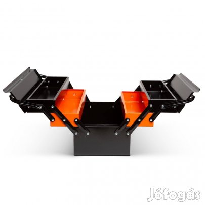 Fém Szétnyitható Szegecselt szerszámosláda 430x210x200 mm