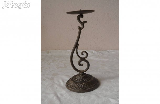 Fém, öntöttvas gyertyatartó
