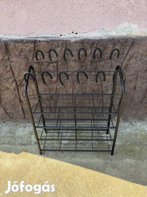 Fém cipőtartó állvány akasztókkal eladó