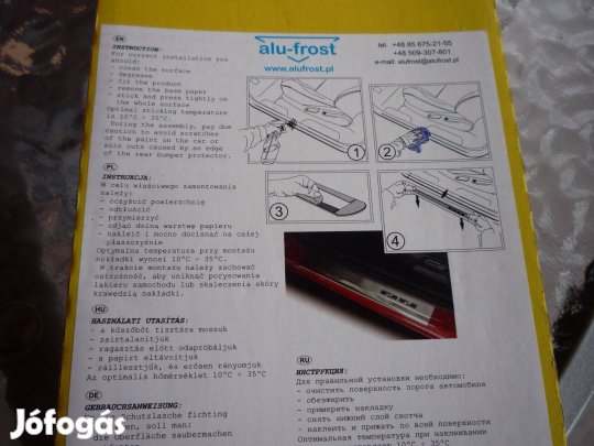 Fém dísz ajtó küszöb belépó mazda6 CX5 új alu-frost öntapadós