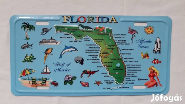 Fém emléktábla Floridából