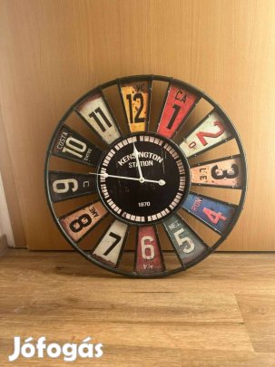 Fém falióra, ipari stílusú