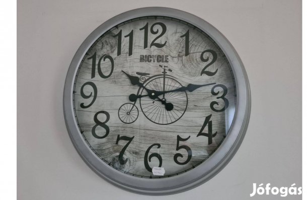 Fém falióra bicikli, kerékpár mintával 60 cm