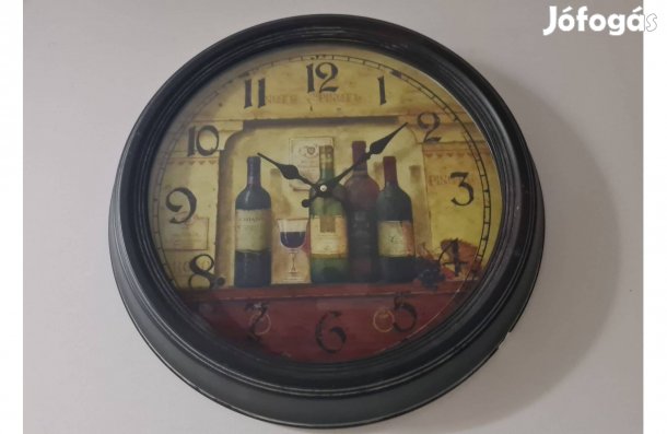 Fém falióra boros motívummal 50 cm