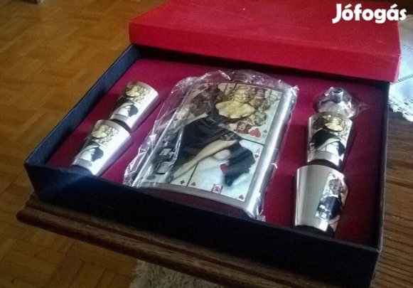 Fém flaska szett eladó