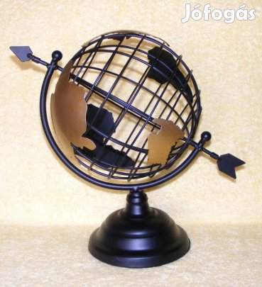 Fém földgömb dekoráció