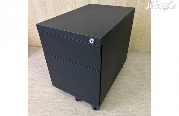 Fém gurulós irodai konténer, zárható, kulccsal utolsó!