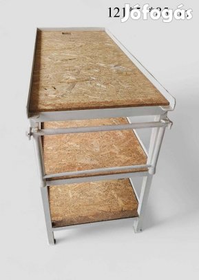 Fém gurulós munkaasztal műhelykocsi szerszámos kocsi asztal