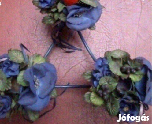 Fém gyertyatartó modern kék Új