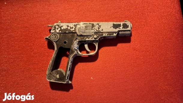 Fém játékpisztoly váz hiányos, retro replika alkatrész