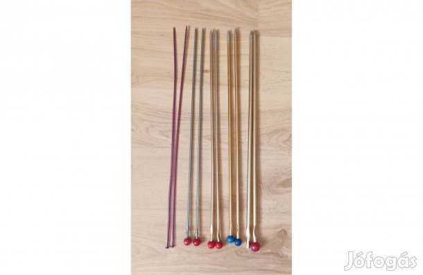 Fém kötőtűk, (2,5, 3, 4, 5, 6-os)