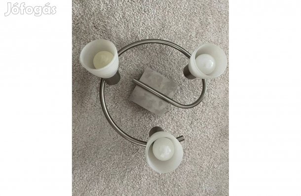 Fém lámpa opál búrával