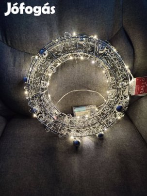 Fém ledes ajtódísz, kopogtató