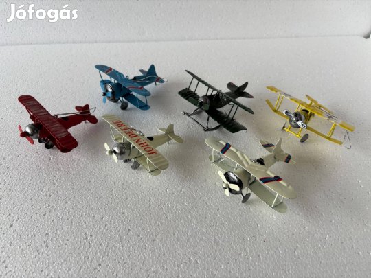Fém repülő repülőmodell 6db egyben
