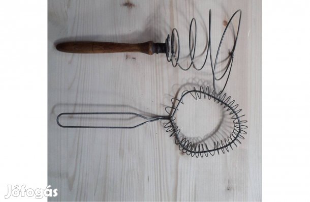 Fém rugós és spirál habverő darabár_