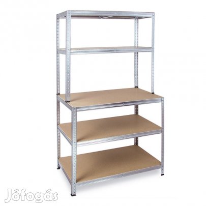 Fém salgo polc / munkaasztal 1800x1000x600/300mm | 5 polcos horganyzo