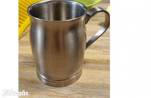 Fém sörös korsó, duplafalú, 3 dl-es