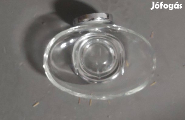 Fém-üveg fali szappantartó