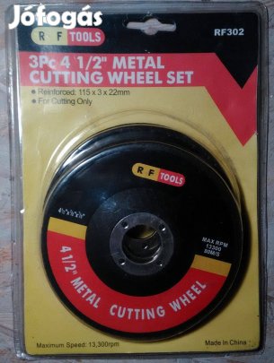 Fém vágókorong vágótárcsa 115 mm x 3 mm 3 db együtt