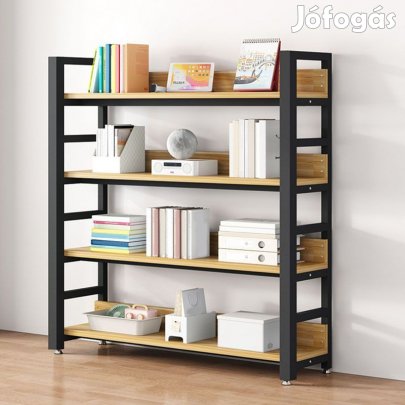 Fém vázas polcos szekrény 4 polcos 100x30x145cm barna PG01-3