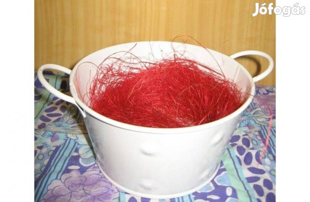 Fémdísztárgy-virágtartó, lakkozott