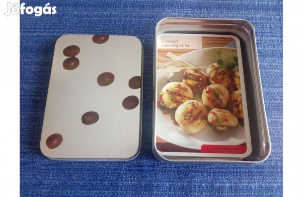 Fémdoboz recept kártyákkal