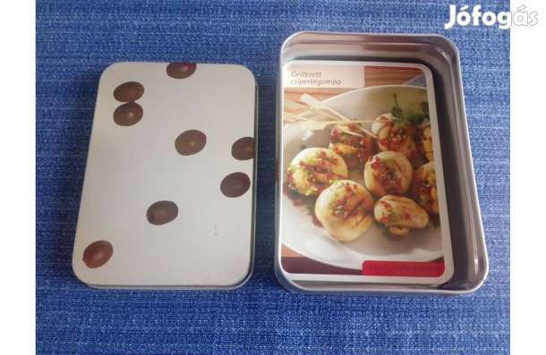 Fémdoboz recept kártyákkal