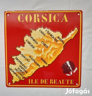 Fémtábla, falidísz (Corsica(