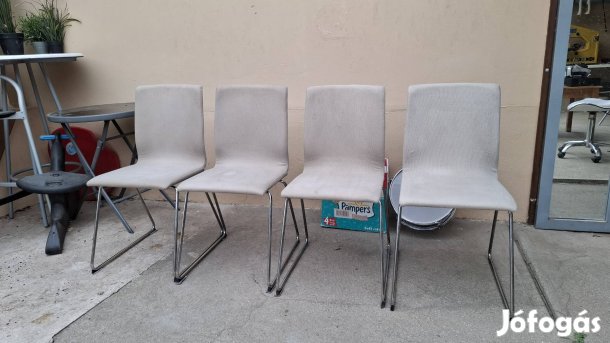 Fémvázas ,szövetkárpitos étkező szék, 4db. 