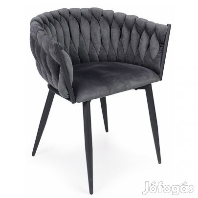 Fémvázas étkezőszék grafit T28697