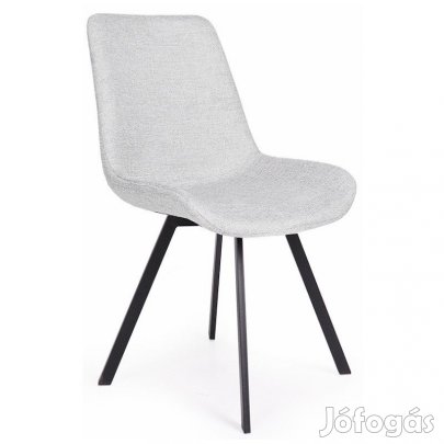 Fémvázas forgó étkezőszék világosszürke T28748