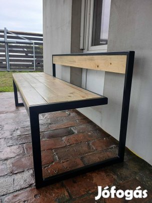 Fémvázas kerti padok készítese megrendelésre