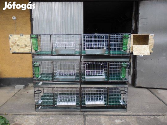 Fémvázas két ajtós nyúlketrec