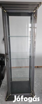 Fémvázas üvegvitrin 190x68x63cm