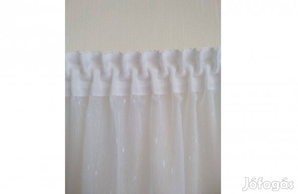 Fényáteresztő függöny 2 db új: 222 cm magas 120 és130 cm széles,