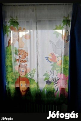 Fényáteresztő függöny gyerekszobába, dzsungel